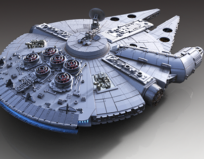 Star Wars Millennium Falcon 3D Print Model Assembly Kit
