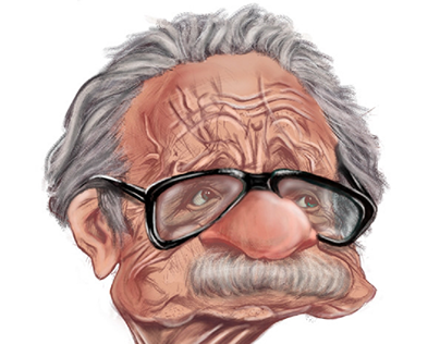 caricature old man