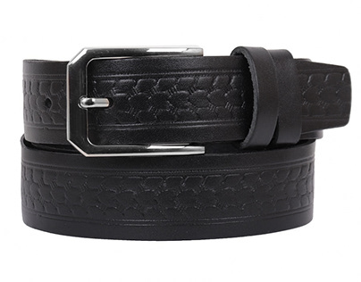 Boston Leather 6570-1-38-N Plain Black Nickel Buckle Riverside Duty Belt 38" 