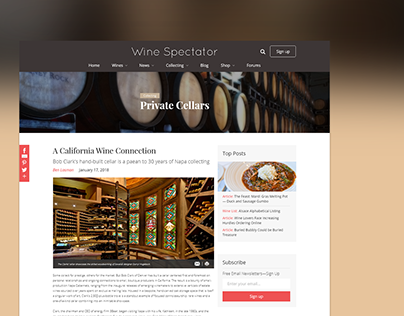 WineSpectator blog redesign
