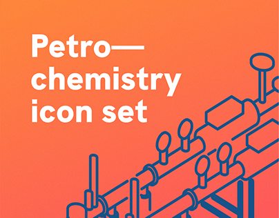 Petrochemistry icon set