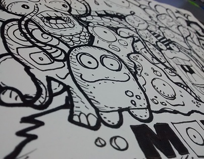 Doodle Monster Face - Wilmai