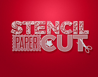 Paper Cut/Stencil Cut Text Effect