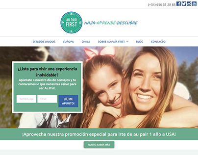 Diseño web empresa de au pair en Barcelona