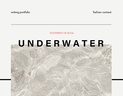Writing Portfolio - Footprint of Silvia (Underwater)