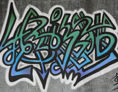 Chinese letters wildstyle graffiti