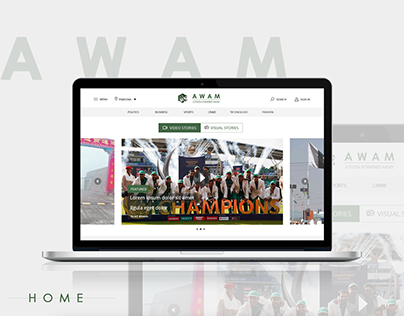 AWAM - Citizen Powered News Website Design