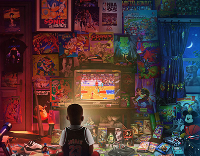 90s Childhood room - Sega genesis, Super Nintendo