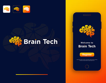 Modern Brain tech | Technology | Apps - Logo Design