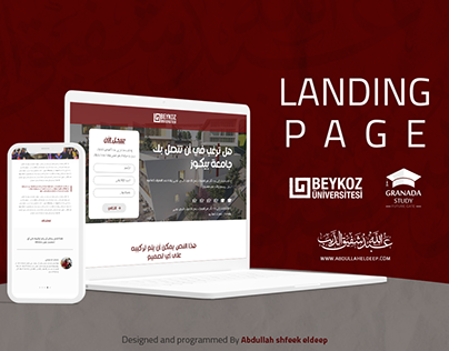 Beykoz University Landing page - Design and programming