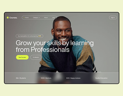 Project thumbnail - E-learning Platform Web header