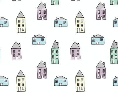 Surface pattern, Colourful houses, 2019