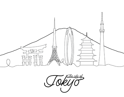 Tokyo Skyline Postcard
