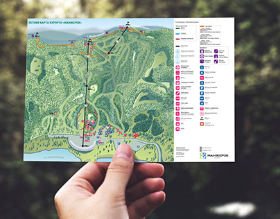 Ski and hiking map
