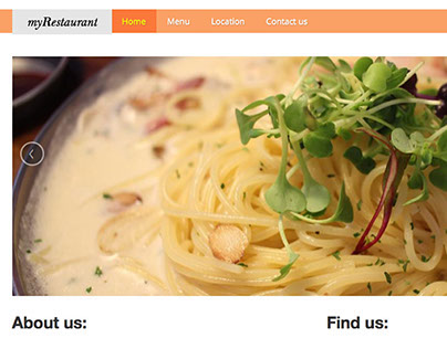 sample Joomla! website for a restaurant