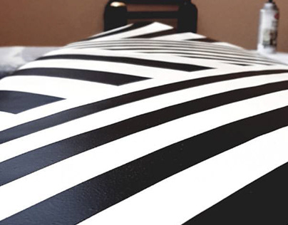 Naval Dazzle camouflage custom surfboard commission.