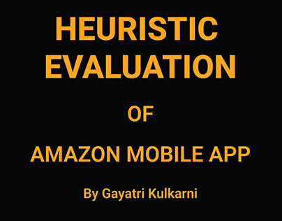Heuristic Evaluation of Amazon mobile App