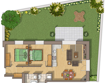 2d color floor plans in HUESCA.
