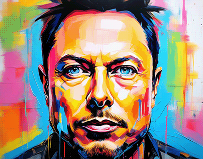 Elon Musk Fine Art Acrylic Portrait