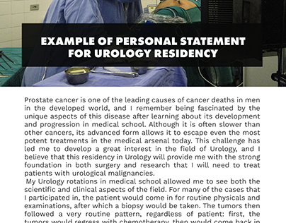 Example Of Personal Statement For Urology Residency
