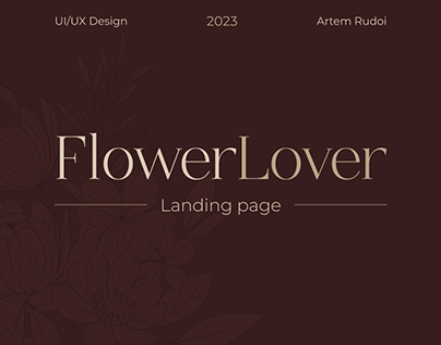 FlowerLover Landing Page Design