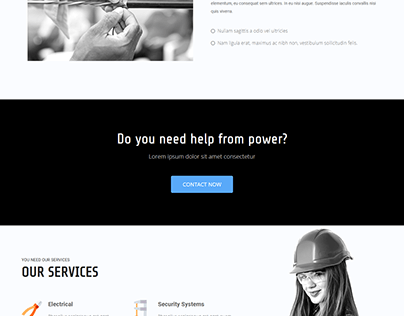 Electrical Service Landing Page Design