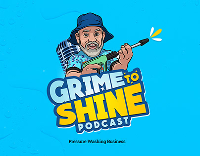 Grime To Shine Podcast Logo and Cover Art Design