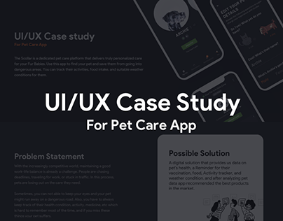 UI/UX Case Study for pet care