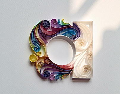 Project thumbnail - Quilled initial