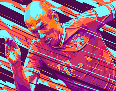Arjen Robben // Football illustration v2