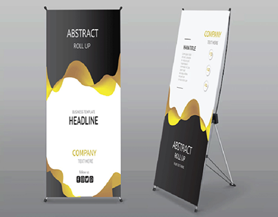 Abstract standing x banner