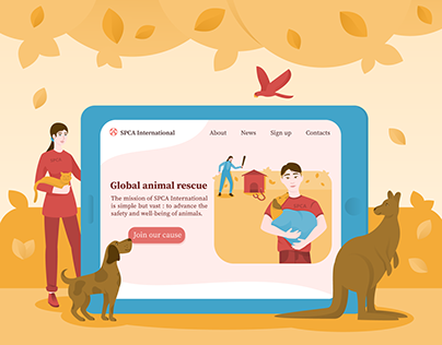 Illustrations for animal rescue website
