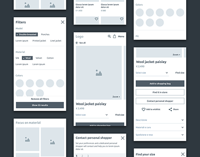 2019 - Ecommerce mobile / Wireframe