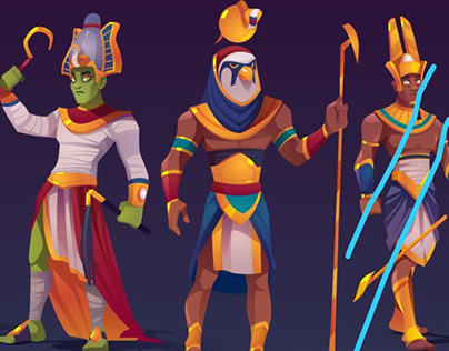 Illustration and Motion (The legend of Isis and Osiris)