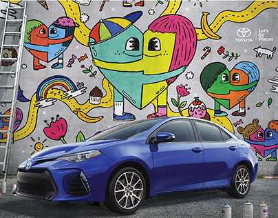 Artwork for the New 2017 TOYOTA Corolla Ad Campaign