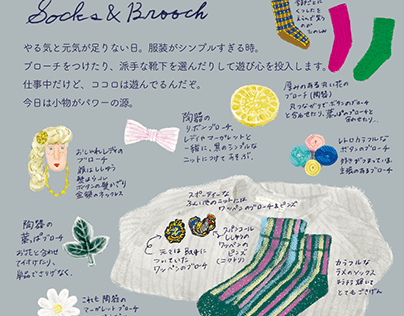 socks & brooch