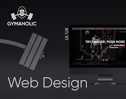 "Gymaholic" web and mobile design