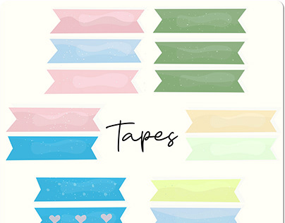 Tapes vector set illustration