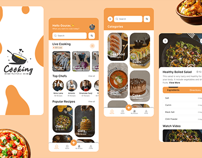 Food Recipe App | Cooking App | Recipe App UIUX Design