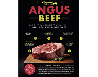 Poster Design for Premium Meat at Certified Restuarants