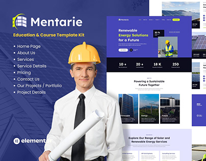 Mentarie - Solar Panel & Sustainable Elementor Kit