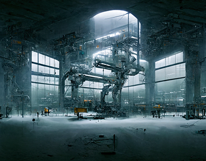 Midjourney - industrial Hall