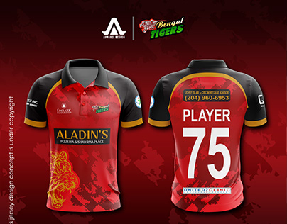 Custom jersey Design & Production for Bengal Tigers