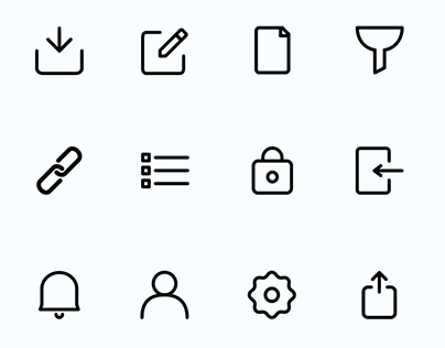 Interface icons.