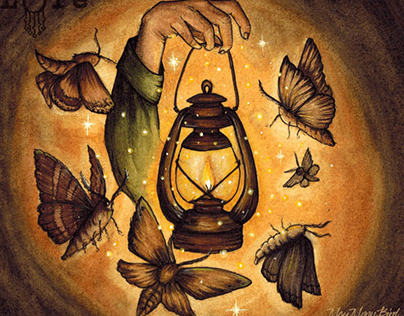 “Wanderer’s Lantern” artwork for Lore TCG