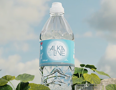 Alkalive 3D Glass bottle