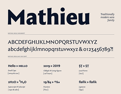 Mathieu – Font family