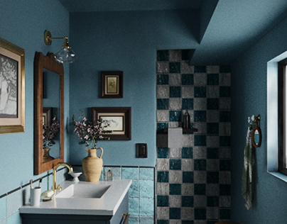 bathroom render from reference