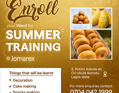 Summer Training Promo: Creative Workshops Flyer design