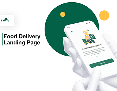 Food Delivery Landing page & Mobile App Presentation